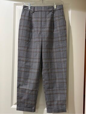 Forever 21 Black and White Glen Plaid Trousers